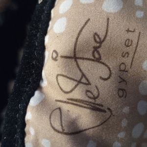 Elle Jae Gypset Black suede slouchy shoulder bag.